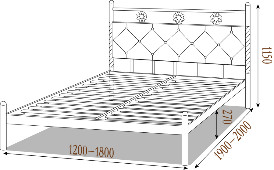 Ліжко Белла Метал-Дизайн