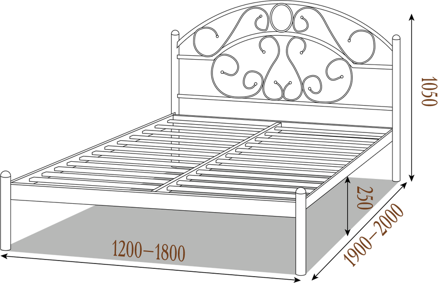 Ліжко Скарлет Метал-Дизайн