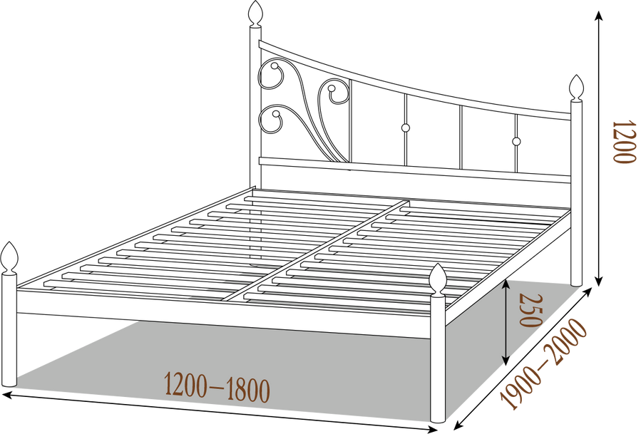 Кровать Калипсо 2 Металл-Дизайн