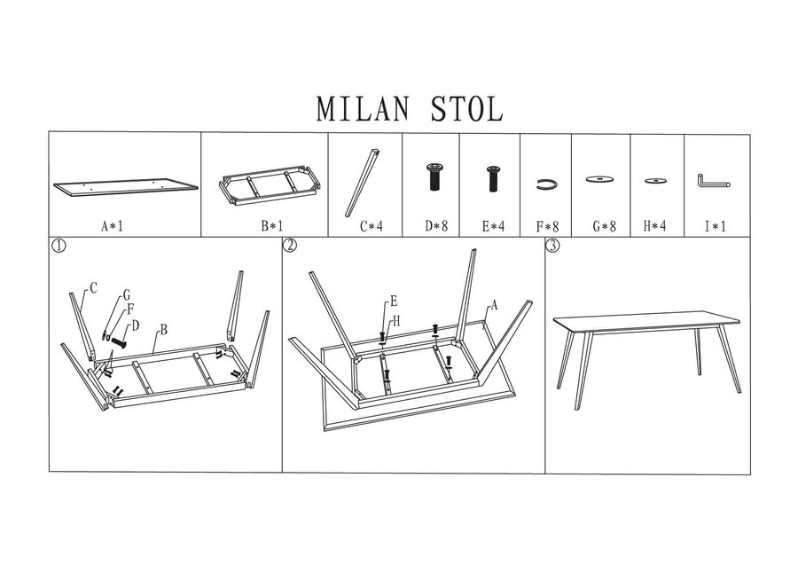 Стіл Milan 120x80 Signal (MILANST)