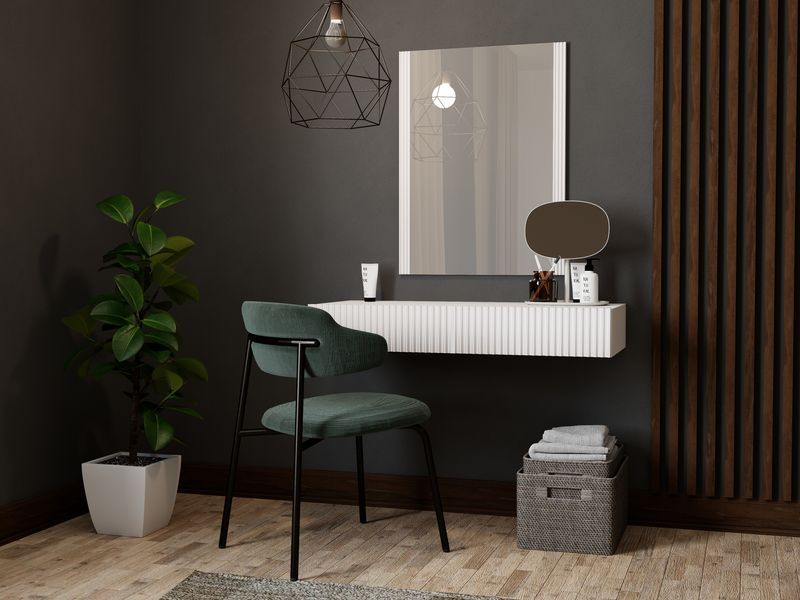Стол туалетный Pafos с зеркалом Cama белый мат