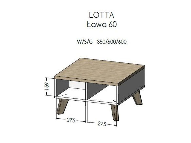 Журнальний стіл Lotta 60 Cama