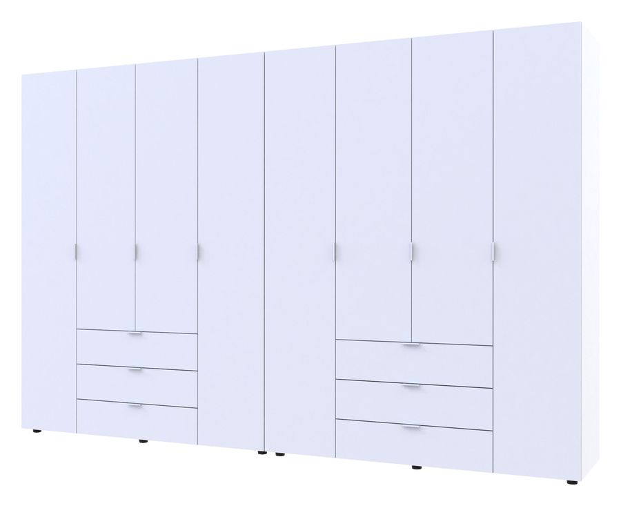Шафа для одягу Гелар комплект Doros Білий 4+4 ДСП 310х49.5х203.4 см (42002121)