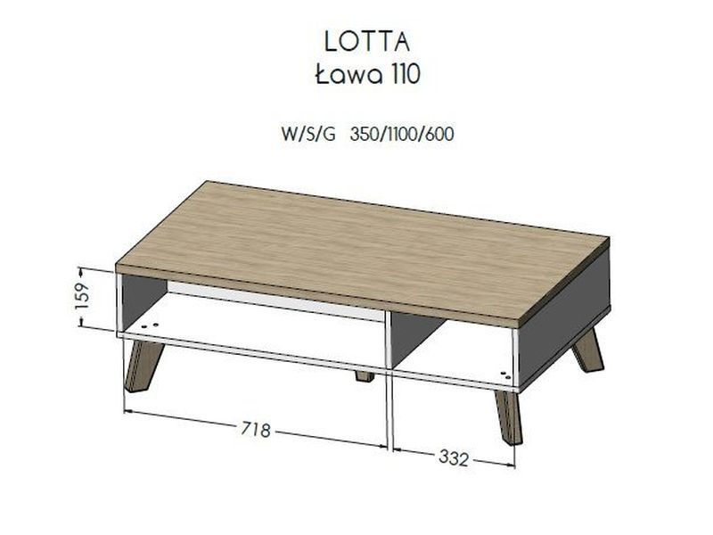 Журнальний стіл Lotta 110 Cama