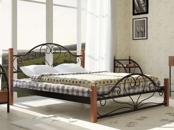 Ліжко Джоконда з дерев'яними ніжками Метал-Дизайн