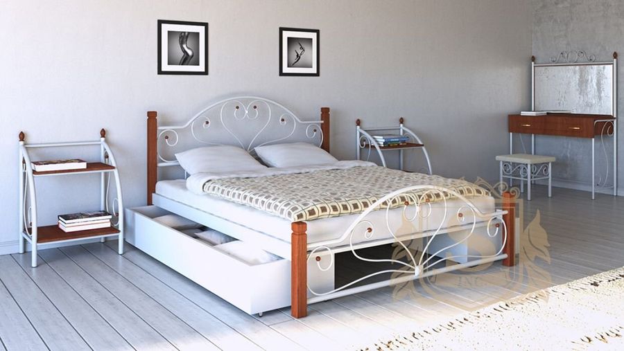 Кровать Джоконда с деревянными ножками Металл-Дизайн