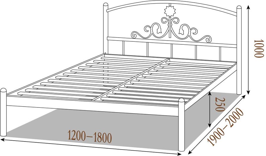 Кровать Кассандра Металл-Дизайн