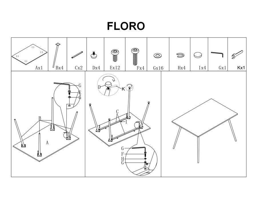 Стол Floro 120x80 Signal (FLOROBC120)