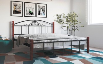 Кровать Кассандра с деревянными ножками Металл-Дизайн