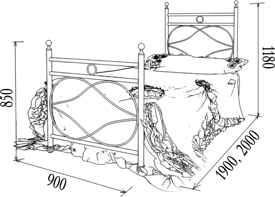 Кровать Vicenza (Виченца) мини Металл-Дизайн