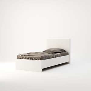 Кровать Фемелі 0,8х1,9 с каркасом белый глянец MiroMark