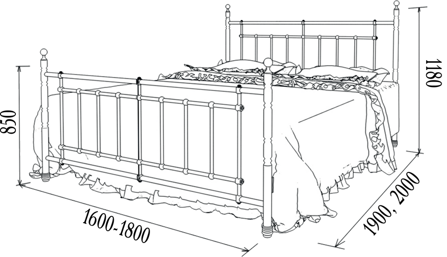 Кровать Napoli (Неаполь) Металл-Дизайн