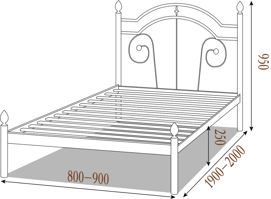 Кровать Диана мини Металл-Дизайн