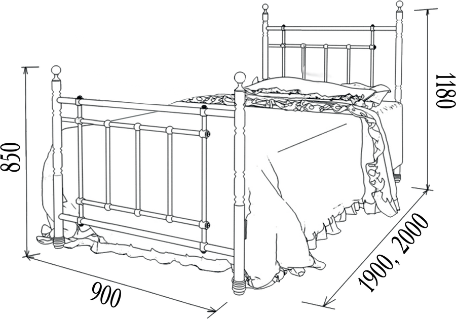 Кровать Napoli (Неаполь) мини Металл-Дизайн