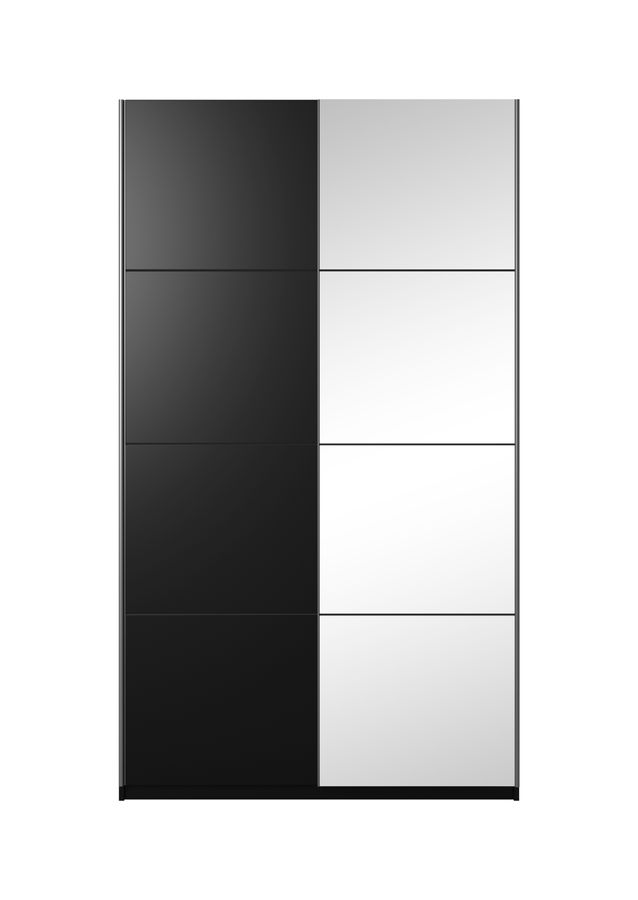 Шкаф-купе 2D Beta 22W01654 Helvetia черный мат/черный мат - зеркало
