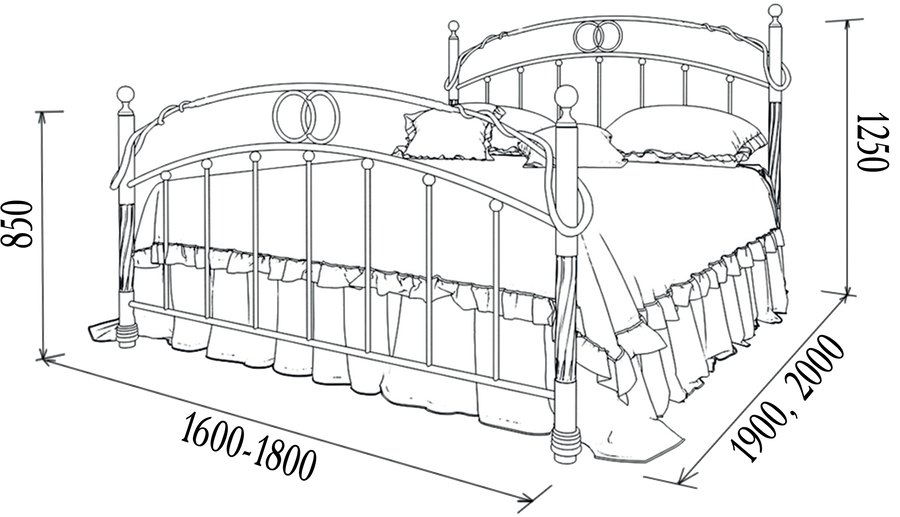 Кровать Toskana (Тоскана) Металл-Дизайн