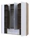 Распашной шкаф для одежды Hugo Doros цвет Тахо / Белый 2 двери ДСП / 2 Зеркала 200х52х219 (44900099)