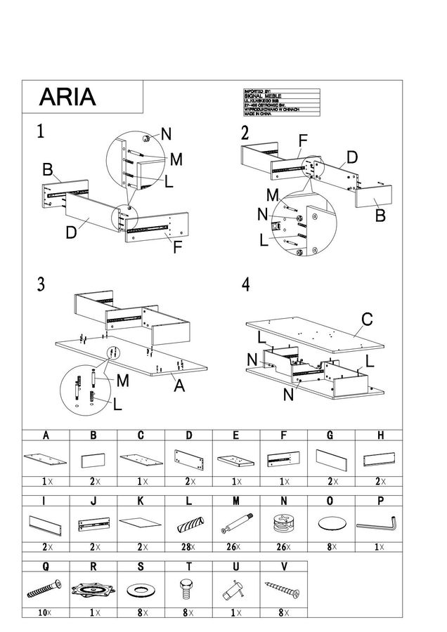 Журнальний столик Aria 100X60X36 Signal (ARIABB100)