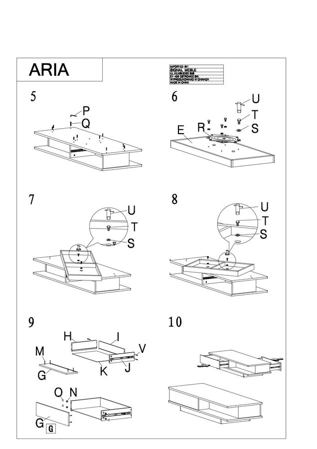 Журнальный столик Aria 100X60X36 Signal (ARIABB100)