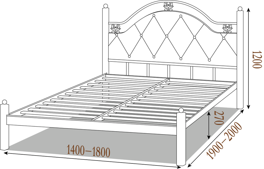 Ліжко Есмеральда Метал-Дизайн