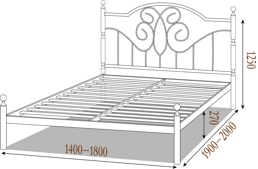 Кровать Офелия Металл-Дизайн