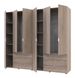Распашной шкаф для одежды Гелар комплект Doros цвет Сонома 3+3 двери ДСП 232,4х49,5х203,4 (42002125)