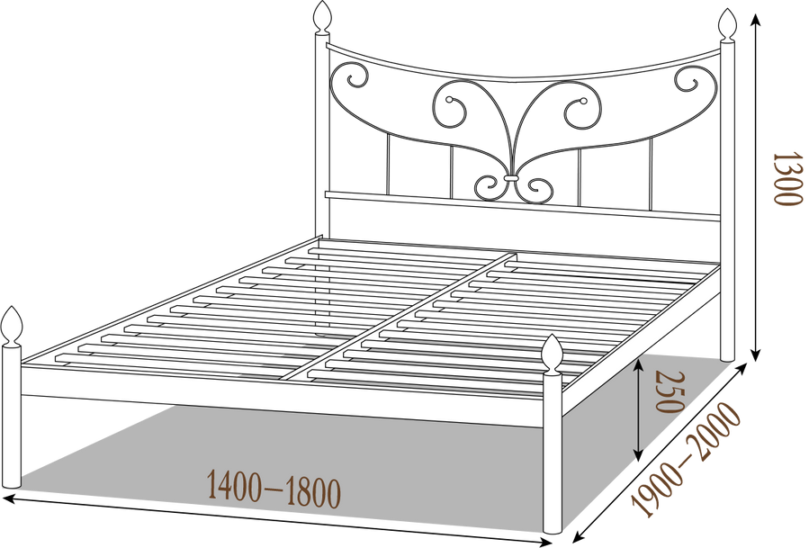 Кровать Луиза Металл-Дизайн