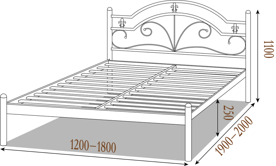 Ліжко Діана Метал-Дизайн