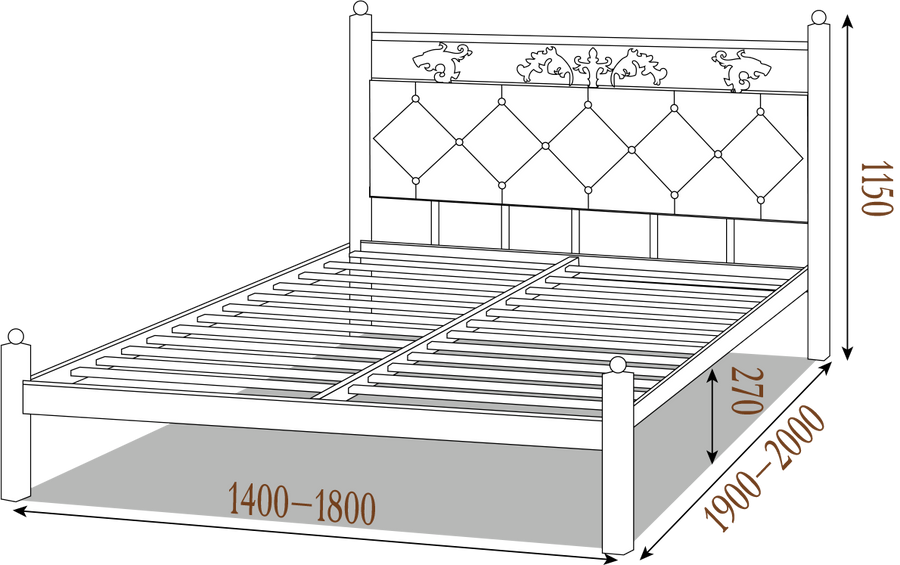 Кровать Стелла Металл-Дизайн